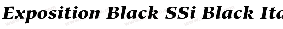 Exposition Black SSi Black Italic字体转换